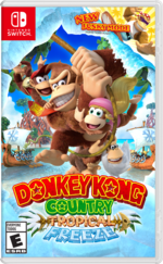 The North American cover art for Donkey Kong Country: Tropical Freeze on Nintendo Switch