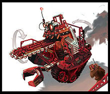 Concept art from Donkey Kong Country Returns of Donkey Kong controlling a Ferndozer.
