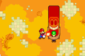 Mario freeing Luigi with his Firebrand