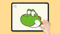 Yoshi's face being pulled