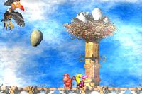 The Krow battle in the level Krow's Nest.