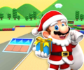 The course icon of the R variant with Mario (Santa)