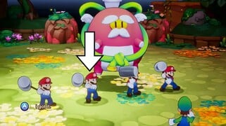 Hammer defense Marios: The real one wields the hammer normally over his shoulders. Don't confuse it with Luigi's animation, which has a longer hammer held further away! Honestly, it's difficult to explain this one. Sorry...