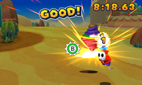 Screenshot of the Drill Shell Bros. Attack in Mario & Luigi: Paper Jam