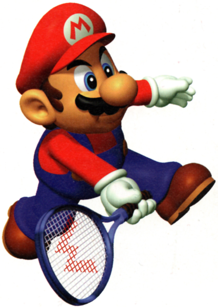 File:Mario Tennis 64 Mario w racket.png