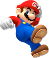 Mario's doing a dance.