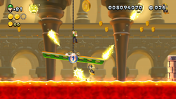 Screenshot of Current Event in New Super Luigi U.