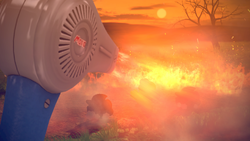 Screenshot of the Hair Dryer in action