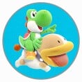 Artwork of Yoshi and Poochy used to represent Yoshi's Crafted World in an opinion poll on Nintendo Switch games to play over spring break