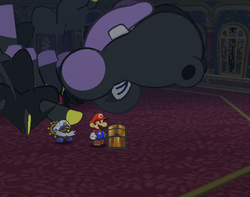 Ninth treasure chest in Palace of Shadow of Paper Mario: The Thousand-Year Door.