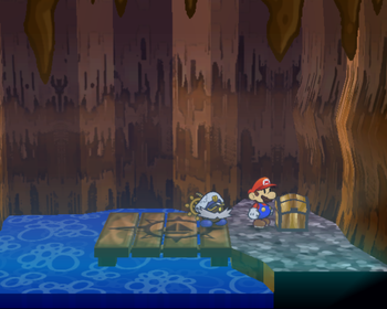 Only treasure chest in Pirate's Grotto of Paper Mario: The Thousand-Year Door.
