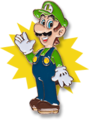The promotional Luigi pin