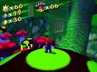 The underside of Pianta Village in Super Mario Sunshine.