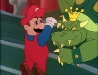 King Koopa tormenting Mario in Send in the Clown.