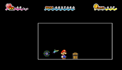 First treasure chest in Castle Bleck Inner Sanctum of Super Paper Mario.