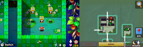 Eleventh, twelfth and thirteenth blocks in Chucklehuck Woods of Mario & Luigi: Superstar Saga + Bowser's Minions.