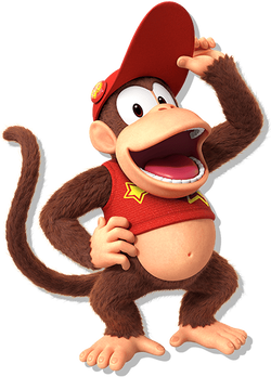 Artwork of Diddy Kong from the Nintendo Switch news tab