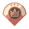 Pink Gold Peach's emblem from baseball from Mario Sports Superstars