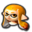 Female Inkling's head icon in Mario Kart 8 Deluxe.