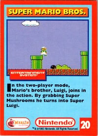 One of the Nintendo Collector Cards