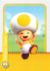 Yellow Toad card from the Super Mario Trading Card Collection