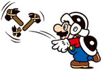 Artwork of Hammer Mario from the Super Mario Bros. 3 Famicom 40th Anniversary website