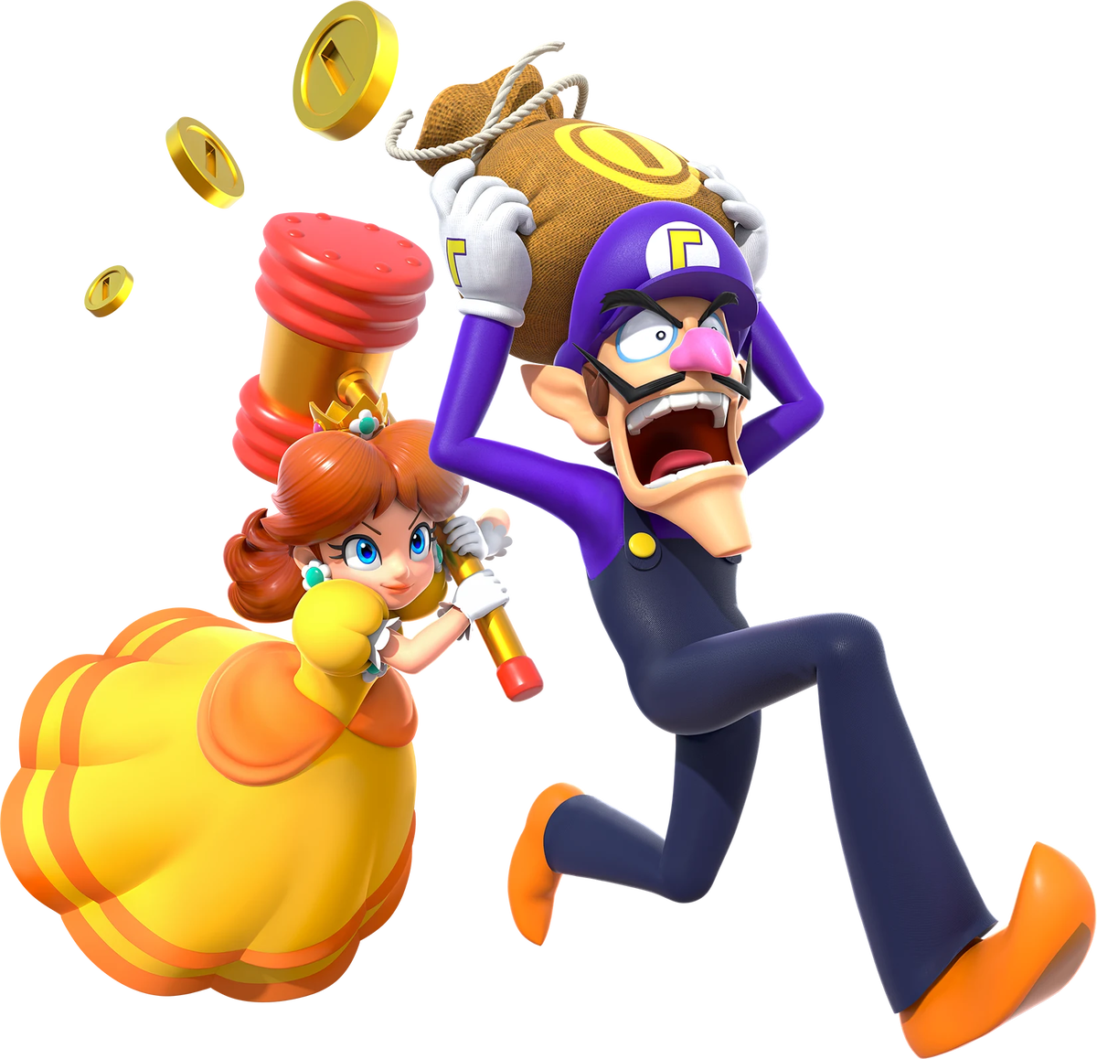 File:SMPJ Daisy and Waluigi.png - Super Mario Wiki, the Mario encyclopedia