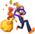 Princess Daisy chasing Waluigi