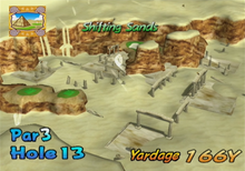 Hole 13 of Shifting Sands from Mario Golf: Toadstool Tour