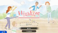 The title screen to High Five
