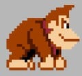Pixel art of Donkey Kong intended to showcase how he would have looked with Bayliss's redesign in an NES game[9]