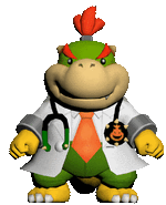 Animated image of Dr. Bowser Jr. from Dr. Mario World