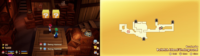 13th and 14th blocks in Bulbfish Island from Mario & Luigi: Brothership