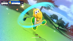 Koopa Troopa's Special Shot in Mario Golf: Super Rush