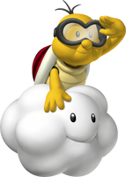 Artwork of the playable red Lakitu in Mario Kart 7 (later used in Mario Kart Tour)