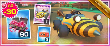 The Bumble V Pack from the Valentine's Tour in Mario Kart Tour