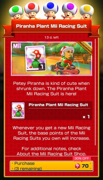 File:MKT Tour119 Mii Racing Suit Shop Piranha Plant.jpg