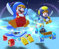The icon of the Fire Bro Cup challenge from the Frost Tour in Mario Kart Tour