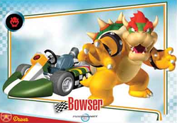 Mario Kart Wii trading card of Bowser