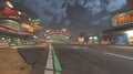 The starting banner at night