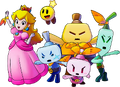 Artwork of Ellow with IDLE, Princess Peach and Starlow