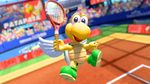 Screenshot of Koopa Paratroopa's green alternate color scheme, from the 3.1.0 update of Mario Tennis Aces.