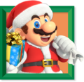 Mario dressed up as Santa