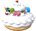 The Koopalings hiding in a cake from New Super Mario Bros. Wii