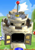 A fortress in New Super Mario Bros. Wii