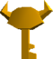 Model of a Big Key from Super Mario 64.