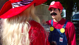 Smosh referencing Mario in their "If Video Games Were Real" video