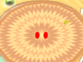 Peach being sucked into a sand pit in Spiny Desert from Mario Party 3