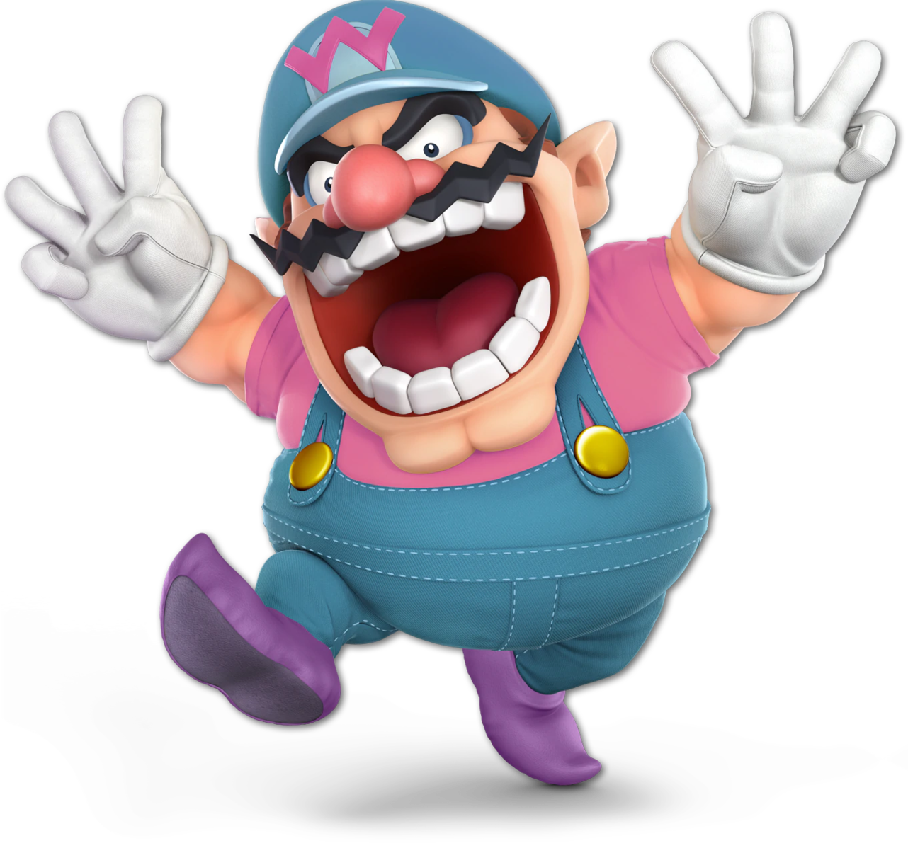 File:Wario Classic Blue SSBU.png - Super Mario Wiki, the Mario encyclopedia