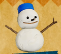 Snowman craft from Yoshi's Crafted World